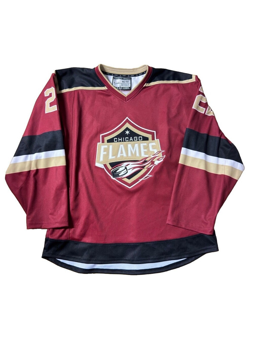 Chicago Flames AOG Authentic Hockey Jersey AL-52 Men’s XL New With Tags Red